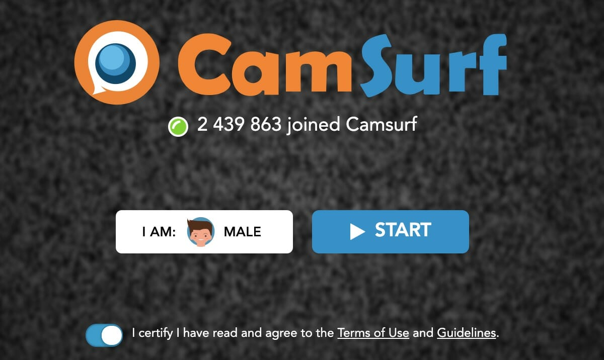 Camsurf main page